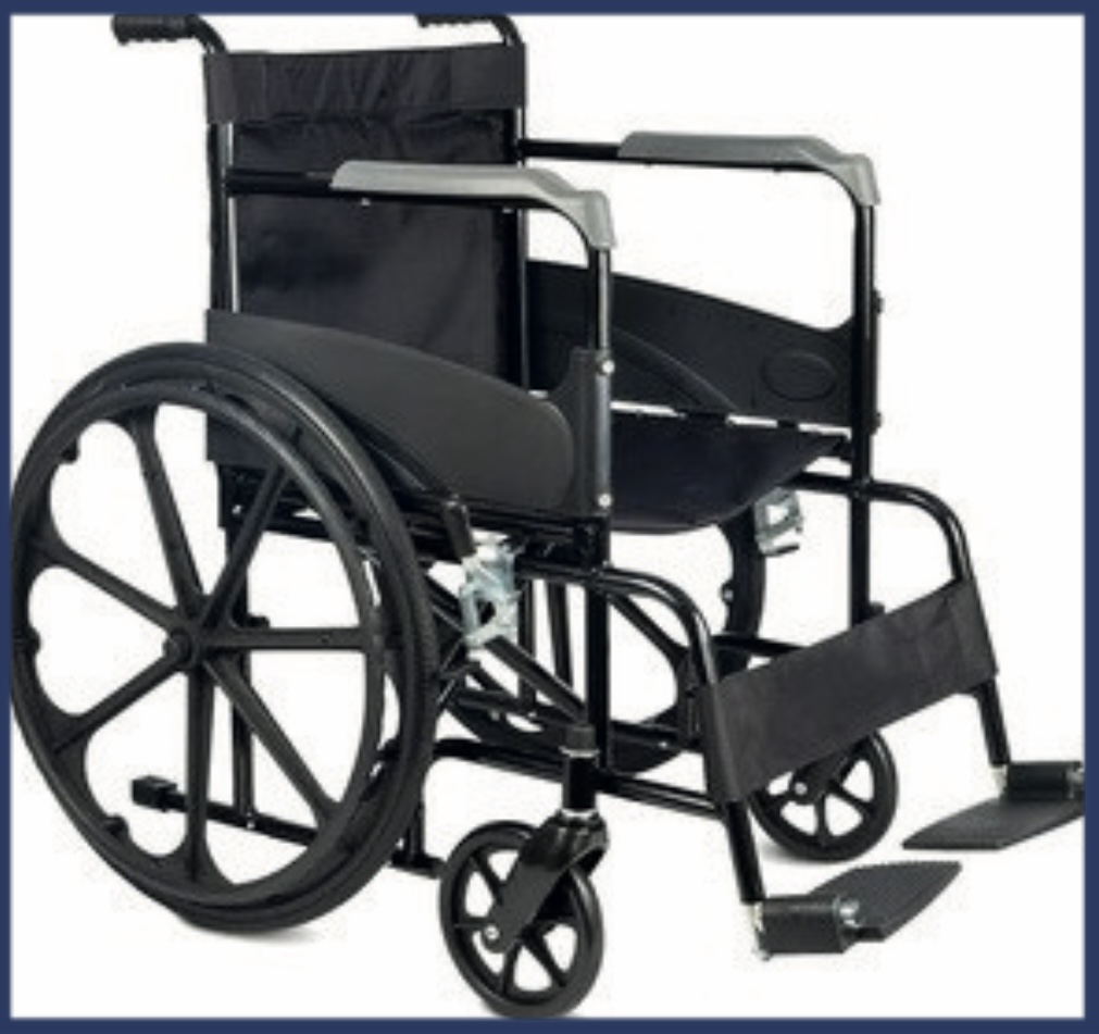 Basic Wheel Chair — Scanda Enterprises, medical supplies Moosapet Hyderabad